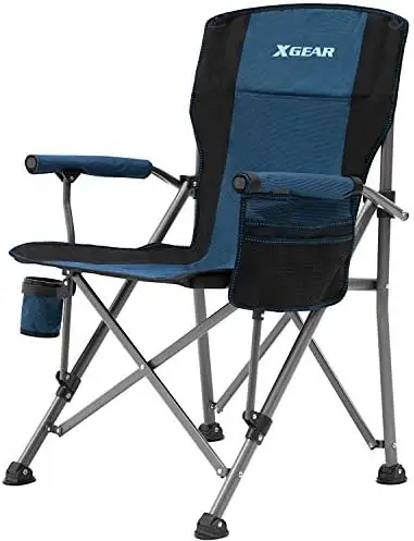 Chair Hard Arm High Back Lawn Chair Heavy Duty with Cup Holder, for Camp, - £59.40 GBP+