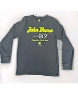John Deere Waffle Knit Thermal Long Sleeve T-Shirt Black Size Large - €12,85 EUR