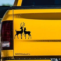 MHDStickerCo - Deer Vinyl Decal Sticker Couple Stag Doe Family Love Hunting Fore - $5.93