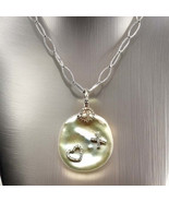 Fresh Water Pearl Necklace 14k Gold Pendant 16.25&quot; Italy Certified $2,95... - $1,178.10