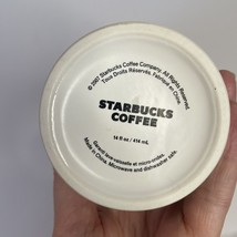 Starbucks Coffee Cup Mug Halloween Tall Black White Trick Treat 2007 14 fl oz - £11.87 GBP