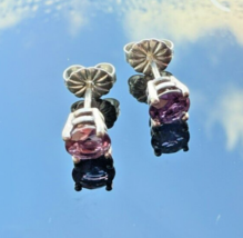CLASSIC 925 STERLING SILVER 4.8 MM ROUND ROSEBERRY SPINEL  STUD EARRINGS - $703.88 MXN