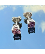CLASSIC 925 STERLING SILVER 4.8 MM ROUND ROSEBERRY SPINEL  STUD EARRINGS - €33,37 EUR