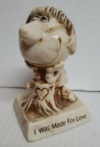 Vintage Russ Berrie &amp; Co Statue 9243 &quot;I Was Made For Love ” Approx 5&quot; - £8.50 GBP