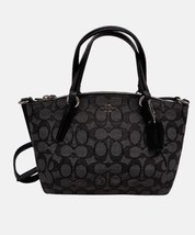 COACH Outline Black Signature MINI Kelsey Satchel Crossbody Tote Handbag F57830 - £66.56 GBP