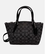 COACH Outline Black Signature MINI Kelsey Satchel Crossbody Tote Handbag F57830 - $84.24