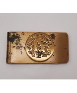 Metal Money Clip Dollar Sign Gold Tone New York City Souvenir - £11.64 GBP