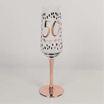 Widdop and Co Hotchpotch Luxury Champagne Prosecco Flute Glass Rose Gold Stem 50 - £12.62 GBP