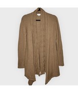 NOVICA coffee brown alpaca blend long line open cardigan fall sweater si... - €32,10 EUR