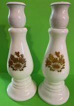 2 Candle Candlestick Holders Avon Buttercup Cologne Perfume Decanter - Empty - £6.14 GBP