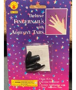 Rubies Black Deluxe Fingernails w/Adhesive Tabs/No Glue Required *NEW* cc1 - $10.95 CAD
