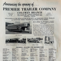 1968 Premier Trailer Co Coleman Oklahoma Advertisement Horse Trailers DWP9C - $463.47 MXN 1968 Premier Trailer Co Coleman Oklahoma Advertisement Horse Trailers DWP9C - $463.47 MXN