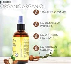 Pura Dor Organic Argan Oil Body, Hair & Face Treatment 4oz/118ml image 2