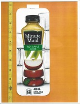Coke Chameleon Size Minute Maid Apple Juice 450 ML BOTTLE Soda Flavor Strip - £2.35 GBP