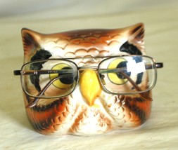 Chadwick Ceramic Owl Eyeglass Holder Stand Japan - $19.79