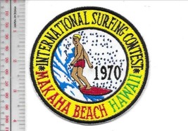 Vintage Surfing Hawaii Makaha Beach International Surfing Contest 1970 Promo Pat - £7.98 GBP