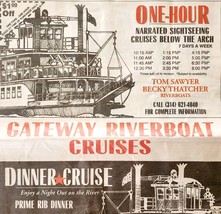 1980 Gateway Riverboat Cruises St Louis Advertisement Tom Sawyer Thatche... - $559.01 MXN