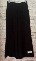 The Giving Movement Womens Wide Leg Pant High Waisted Black Polyester Size S NEW - £53.94 GBP