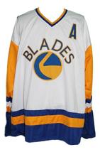 Any Name Number Saskatoon Blades Retro Hockey Jersey Kelly Chase White Any Size image 4