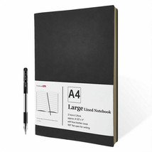 A4 Notebook Soft Leather Cover 400 Pages Lined Writing Paper Personalise... - $39.89