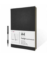 A4 Notebook Soft Leather Cover 400 Pages Lined Writing Paper Personalise... - £31.76 GBP