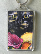 Large Cat Art Keychain - Chloe and Callas - $8.00