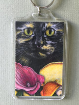 Large Cat Art Keychain - Chloe and Callas - £6.26 GBP