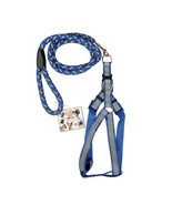 Dog Leash with Harness Blue - $153.05 MXN