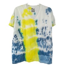 Hanes ComfortSoft Tie-Dye T-Shirt Large Short Sleeve V-Neck Tagless Unique - £11.87 GBP