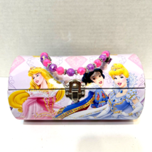 Disney Tin Box Co Disney Princesses Box Beaded Handle Snow White Cinderella Bell - £16.13 GBP