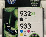 HP 932XL Black &amp; 933 Color Ink Set N9H62FN CN053AN &amp; N9H56FN Genuine Sea... - $39.98