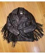 Faith Connexion Leather Fringe Extremel Oversized Biker Rider Jacket S f... - $2,461.87 CAD