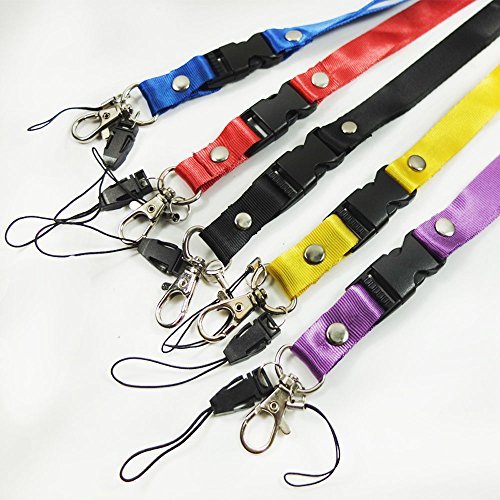 Bluemoona 5 Pcs - 49.5cm Breakaway Long Neck Strap Band Lanyard for Mobile Cell