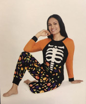 Halloween Women&#39;s Pajama Set - Size Large (12-14) - Glow in the Dark Pan... - $12.99