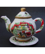 Vintage Teapot Candle Holder Votive Tealight Christmas Porcelain Handpai... - £18.07 GBP