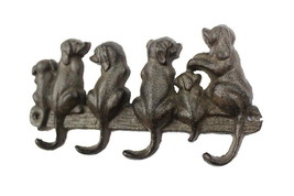 [Pack Of 2] Cast Iron Dog Wall Hooks 8&quot;&quot; - £46.69 GBP