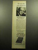 1958 Webster&#39;s New World Dictionary Advertisement - Dr. Sigmund Spaeth - £14.78 GBP