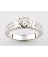 1,34 Karat Runder Diamant 14k Weißgold Verlobungsring Einheit Größe 6,75 - €3.258,00 EUR