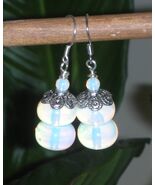 BEAUTIFUL 32.8CTW OPALITE &amp; FIRE OPAL GEMSTONE EARRINGS - €24,05 EUR