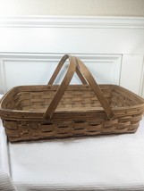 LONGABERGER 1986 Dual Swivel Handles Bread Cake Gathering Basket Signed ... - $70.00