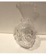 Glass Rose Shaped Perfume Bottle With Frosted Stopper - $22.34 CAD