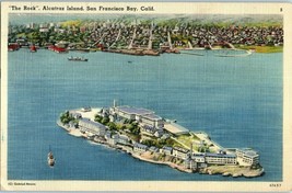 Aerial View Postcard Alcatraz Island &quot;The Rock&quot; San Francisco Bay California - £5.78 GBP