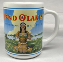 Vintage Land O Lakes Butter Coffee Mug with Retired Logo 10 oz Cup - £6.29 GBP