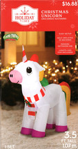 Holiday Time 118727 Inflatable 3.5&#39; Christmas Unicorn - New! - £14.92 GBP