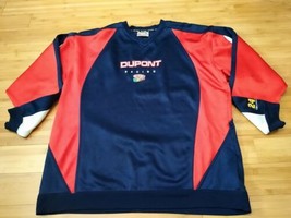 Vintage Chase Authentics Blue/Red/White Polyester Dupont Racing XL Men&#39;s Sweater - £6.22 GBP