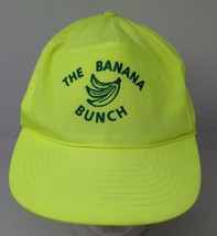 Vintage Neon Yellow Nylon Snapback Baseball Cap Hat The Banana Bunch 80s 1980s - £15.56 GBP