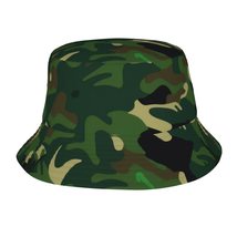 FYCFSLMY Camo Camouflage Green Bucket Hat Sun Cap, Fisherman Hat for Women Men O - £12.49 GBP
