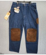 VTG Jaque Dubois Carpenter Jeans Leather Patches Men’s 40x30 Blue Dungar... - $849.00 MXN