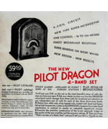 1932 Pilot Dragon Radio 4 Band Set Advertisement Lawrence Massachusetts ... - €11,59 EUR