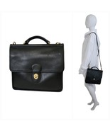 Vintage Coach Willis Black Crossbody Satchel Bag Leather Top Handle - $193.05